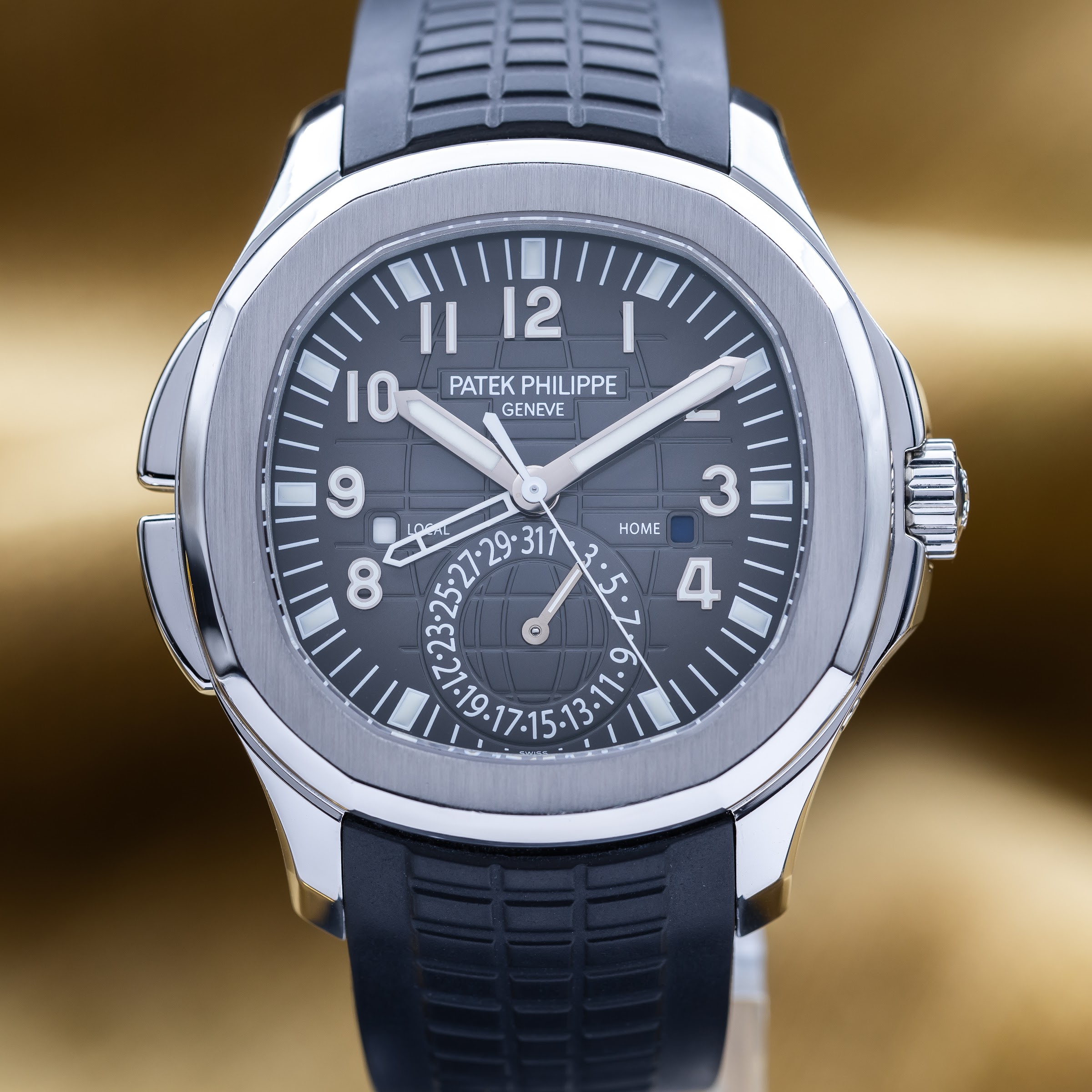 Patek Philippe Aquanaut Travel Time Black Dial 5164A-001