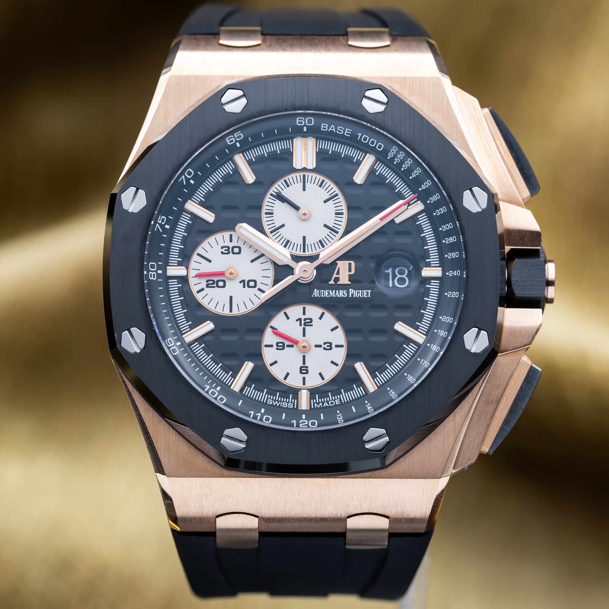 Audemars Piguet Royal Oak Offshore Chronograph 44mm Rose Gold AP 26401RO - Complete Set